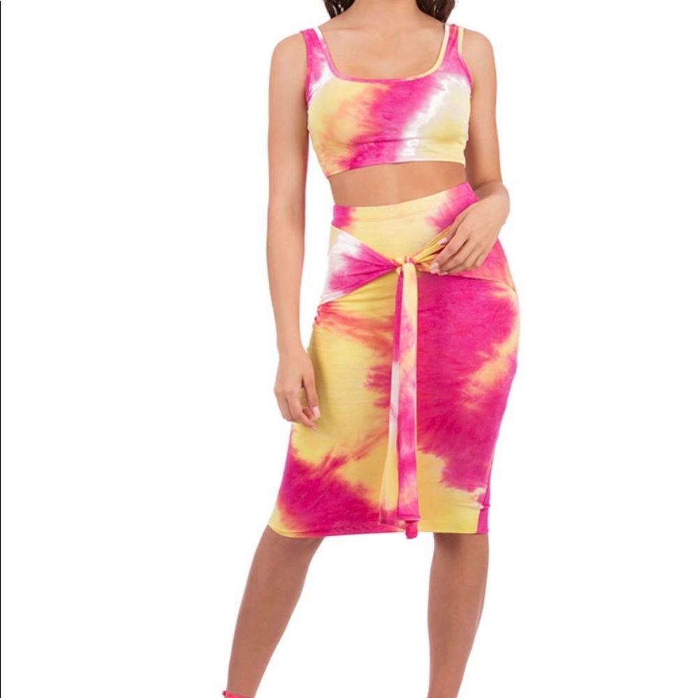 Women Tye Dye Skirt Set size Large